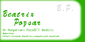 beatrix pozsar business card